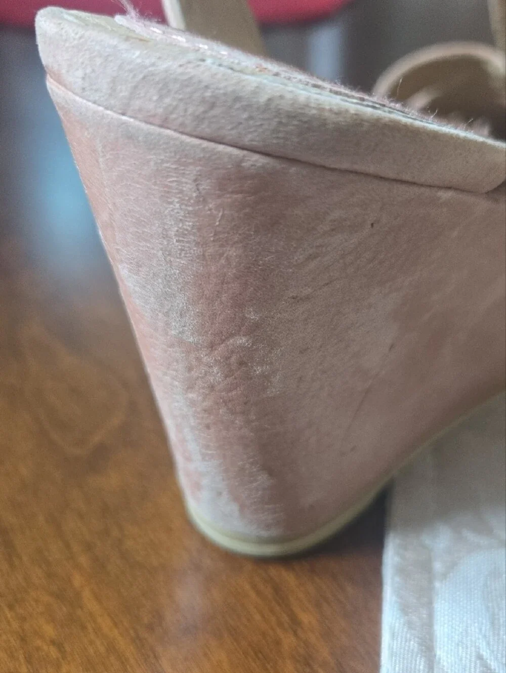 Frye Blush Pink Leather Wedge Sandals